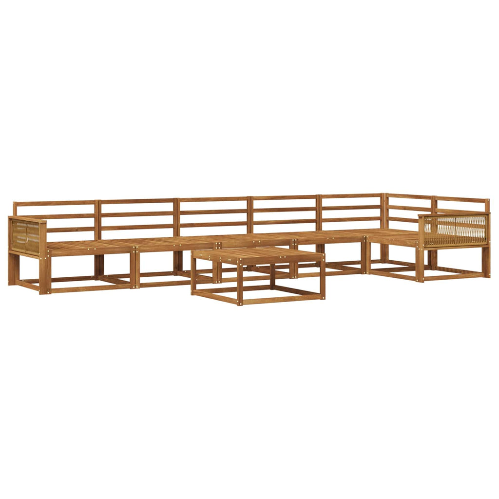 Outdoor-Sofagarnitur 7 pcs Natur Massivholz Akazie