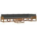 Outdoor-Sofagarnitur mit Kissen 7 pcs Natur und Anthrazit