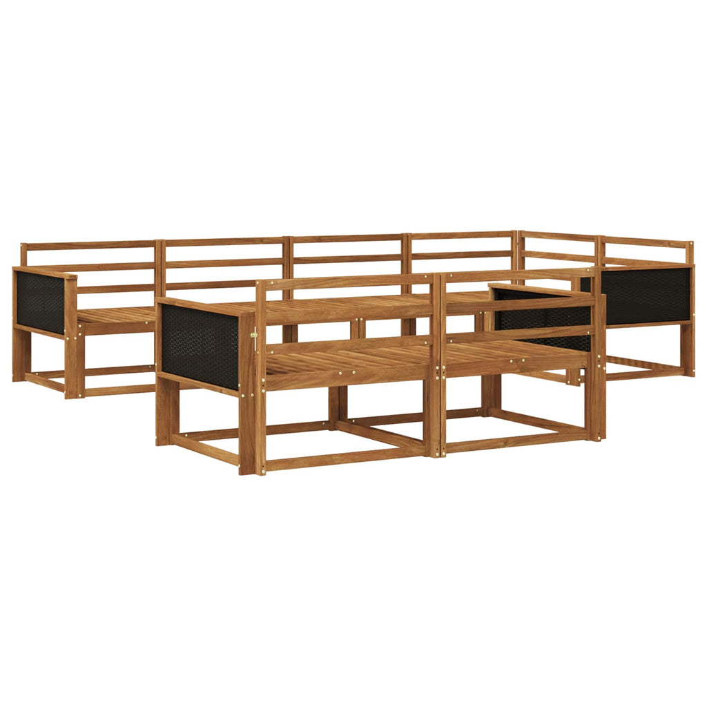 Outdoor-Sofagarnitur 7 pcs Natur Massivholz Akazie