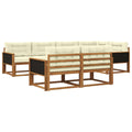 Outdoor-Sofagarnitur 8 pcs Natur und Creme