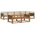 Outdoor-Sofagarnitur 7 pcs Natur Massivholz Akazie