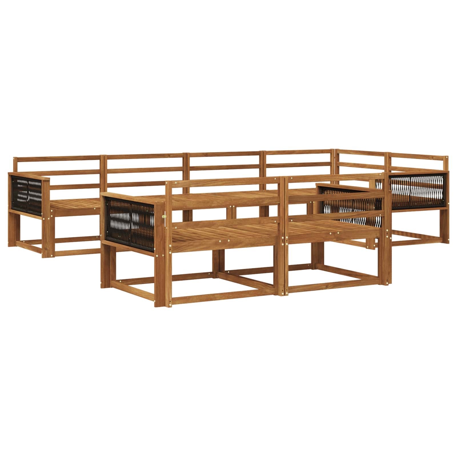 Outdoor-Sofagarnitur 8 pcs Natur Massivholz Akazie