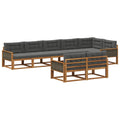Outdoor-Sofagarnitur 8 Stk. Natur und Anthrazit