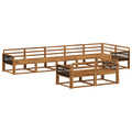 Outdoor-Sofagarnitur 8 Stk. Natur Massives Akazienholz