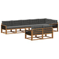 Outdoor-Sofagarnitur 8 Stk. Natur und Anthrazit