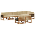 Outdoor-Sofagarnitur 8 Stk. Natur und Beige