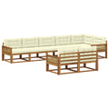 Outdoor-Sofagarnitur 8 Stk. Natur und Creme
