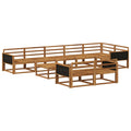 Outdoor-Sofagarnitur 9 pcs Natur Massivholz Akazie