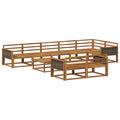 Outdoor-Sofagarnitur 9 pcs Natur Massivholz Akazie
