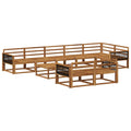 Outdoor-Sofagarnitur 9 pcs Natur Massivholz Akazie