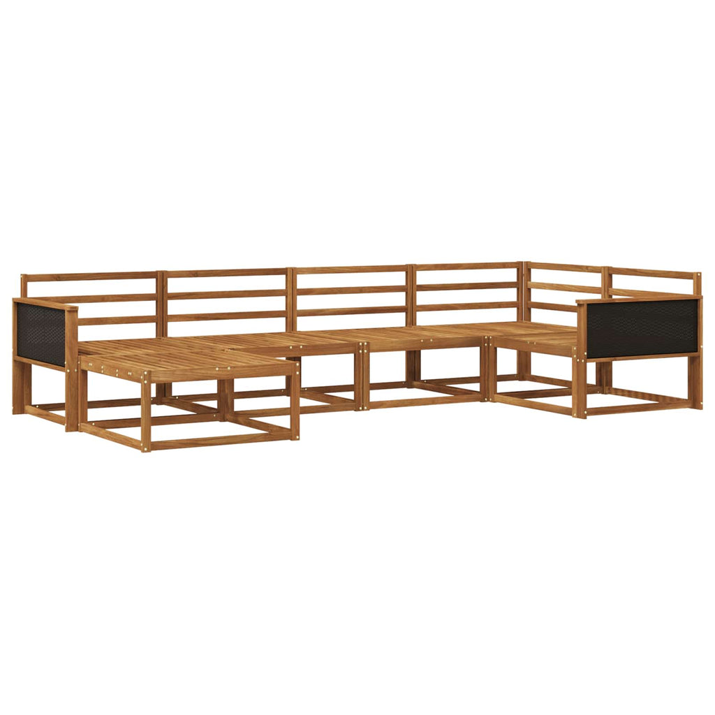 Outdoor-Sofagarnitur 6 pcs Natur Massivholz Akazie