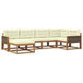 Outdoor-Sofagarnitur 6 pcs Natur und Creme