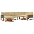 Outdoor-Sofagarnitur 6 pcs Natur und Beige