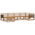 Outdoor-Sofagarnitur 6 pcs Natur Massivholz Akazie