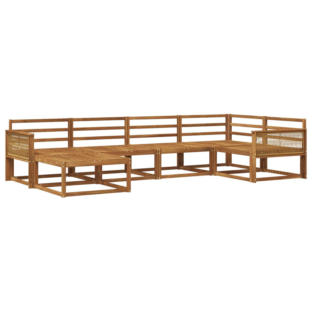 Outdoor-Sofagarnitur 6 pcs Natur Massivholz Akazie