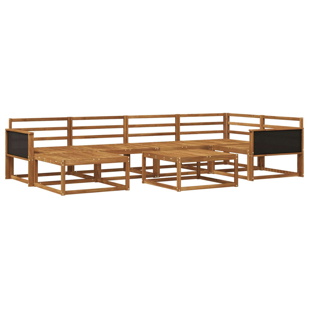 Outdoor-Sofagarnitur 7 pcs Natur Massivholz Akazie