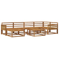 Outdoor-Sofagarnitur 7 pcs Natur Massivholz Akazie