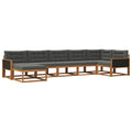 Outdoor-Sofagarnitur mit Kissen 7 pcs Natur und Anthrazit