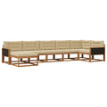 Outdoor-Sofagarnitur mit Kissen 7 pcs Natur und Beige