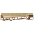 Outdoor-Sofagarnitur mit Kissen 7 pcs Natur und Beige