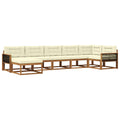 Outdoor-Sofagarnitur mit Kissen 7 pcs Natur und Creme