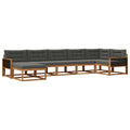 Outdoor-Sofagarnitur mit Kissen 7 pcs Natur und Anthrazit