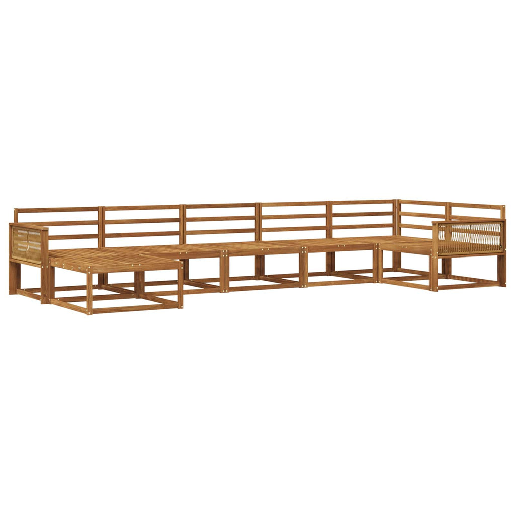 Outdoor-Sofagarnitur 7 pcs Natur Massivholz Akazie