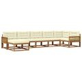Outdoor-Sofagarnitur mit Kissen 7 pcs Natur und Creme