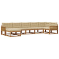 Outdoor-Sofagarnitur mit Kissen 7 pcs Natur und Beige