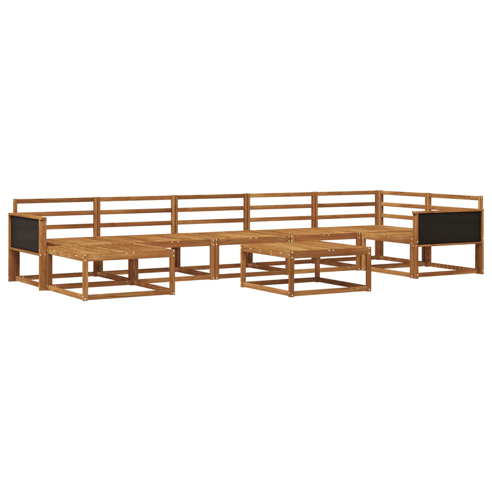 Outdoor-Sofagarnitur 8 pcs Natur Massivholz Akazie