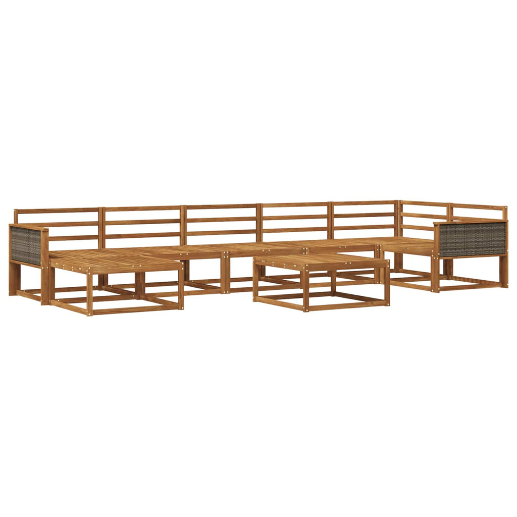Outdoor-Sofagarnitur 8 pcs Natur Massivholz Akazie