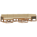 Outdoor-Sofagarnitur mit Kissen 8 pcs Natur und Beige