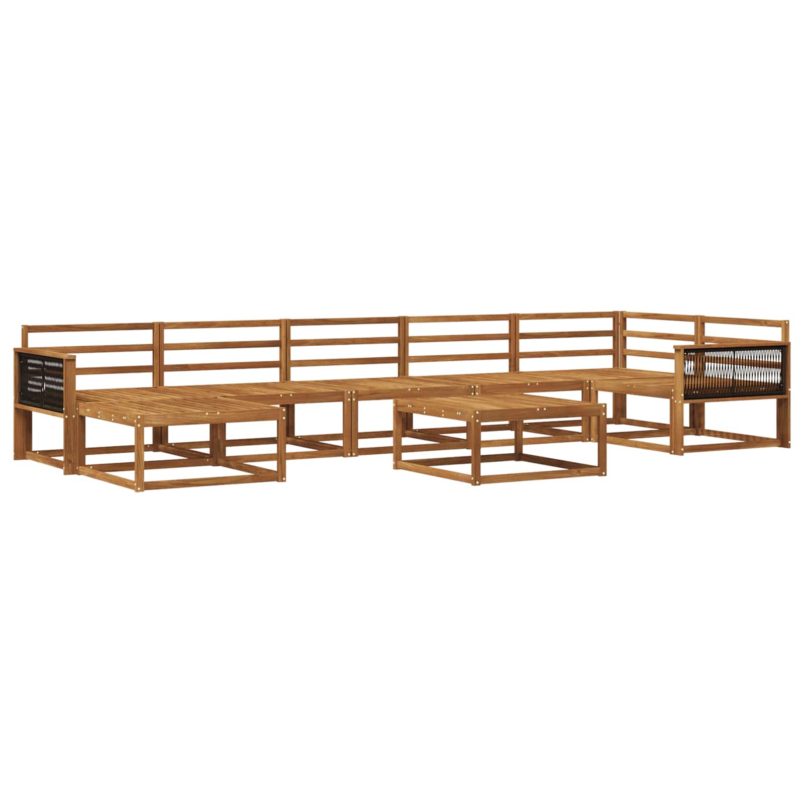 Outdoor-Sofagarnitur 8 pcs Natur Massivholz Akazie