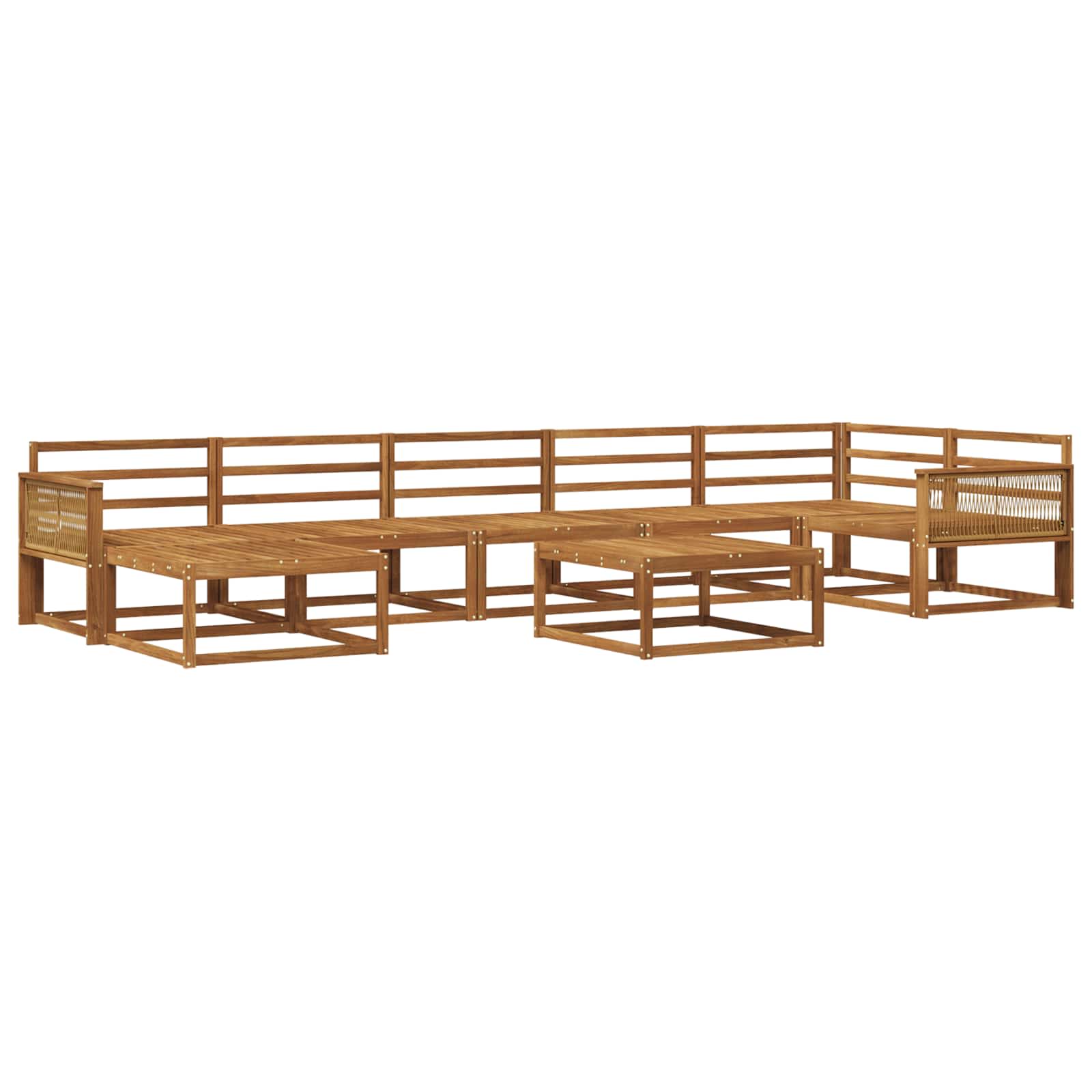 Outdoor-Sofagarnitur 8 pcs Natur Massivholz Akazie