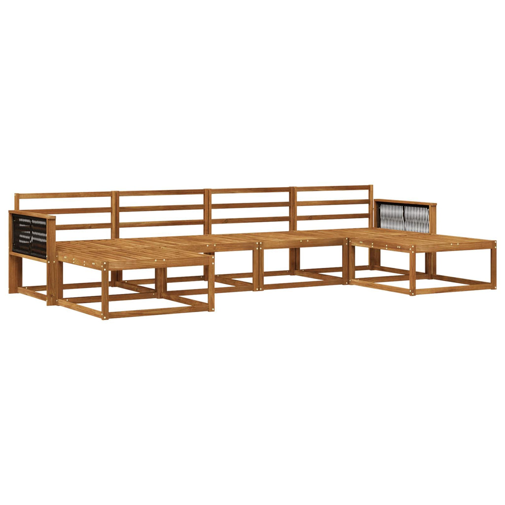 Outdoor-Sofagarnitur 6 pcs Natur Massivholz Akazie