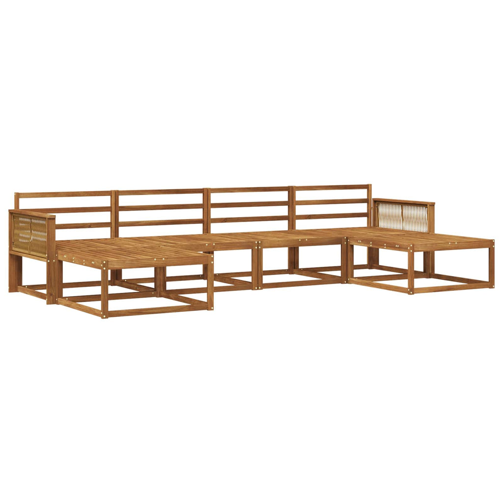 Outdoor-Sofagarnitur 6 pcs Natur Massivholz Akazie