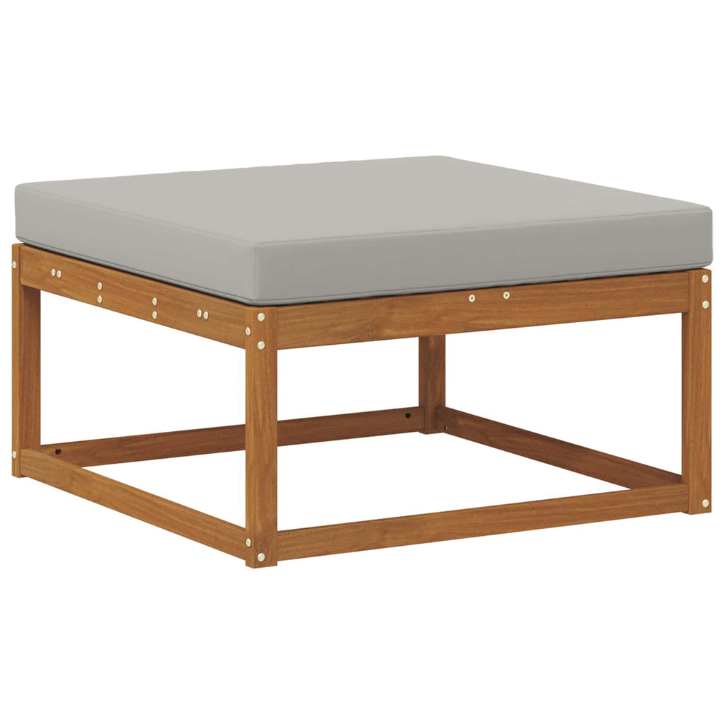 Outdoor-Sofagarnitur mit Kissen 8 pcs Natürlich und Hellgrau