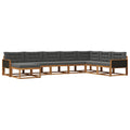 Outdoor-Sofagarnitur mit Kissen 8 pcs Natur und Anthrazit