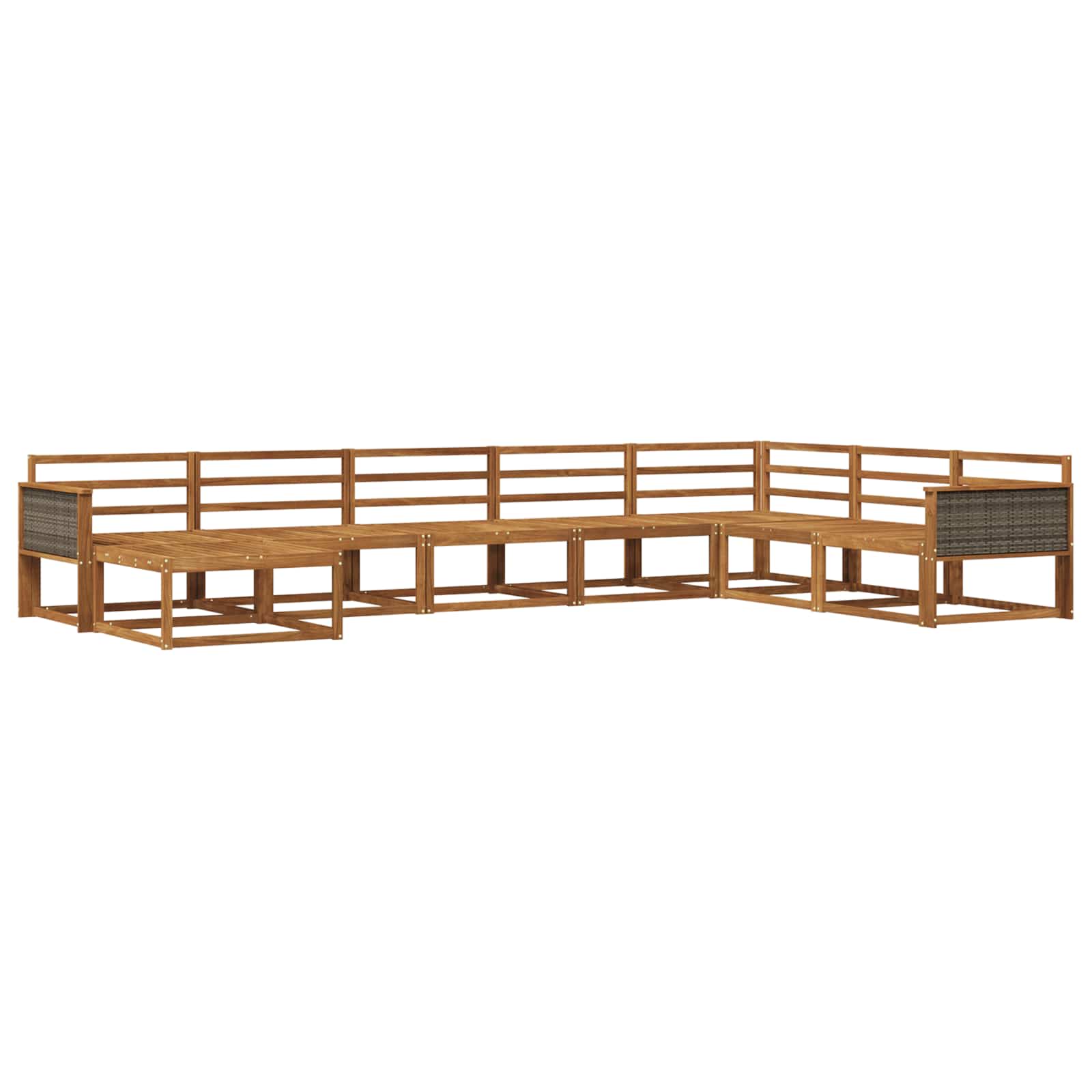 Outdoor-Sofagarnitur 8 pcs Natur Massivholz Akazie