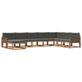Outdoor-Sofagarnitur mit Kissen 8 pcs Natur und Anthrazit