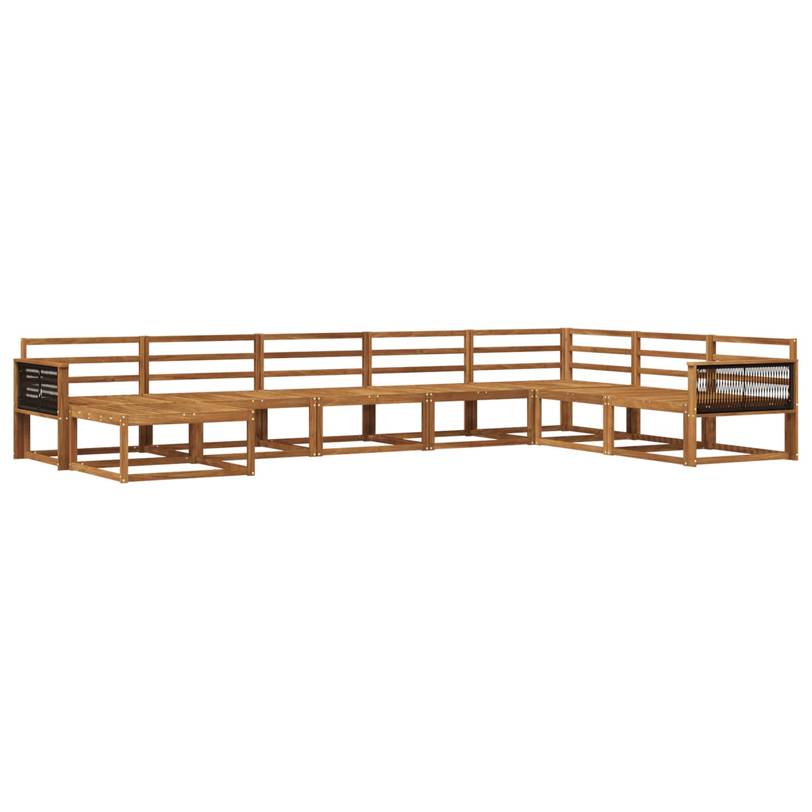 Outdoor-Sofagarnitur 8 pcs Natur Massivholz Akazie