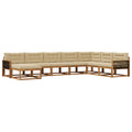 Outdoor-Sofagarnitur mit Kissen 8 pcs Natur und Beige
