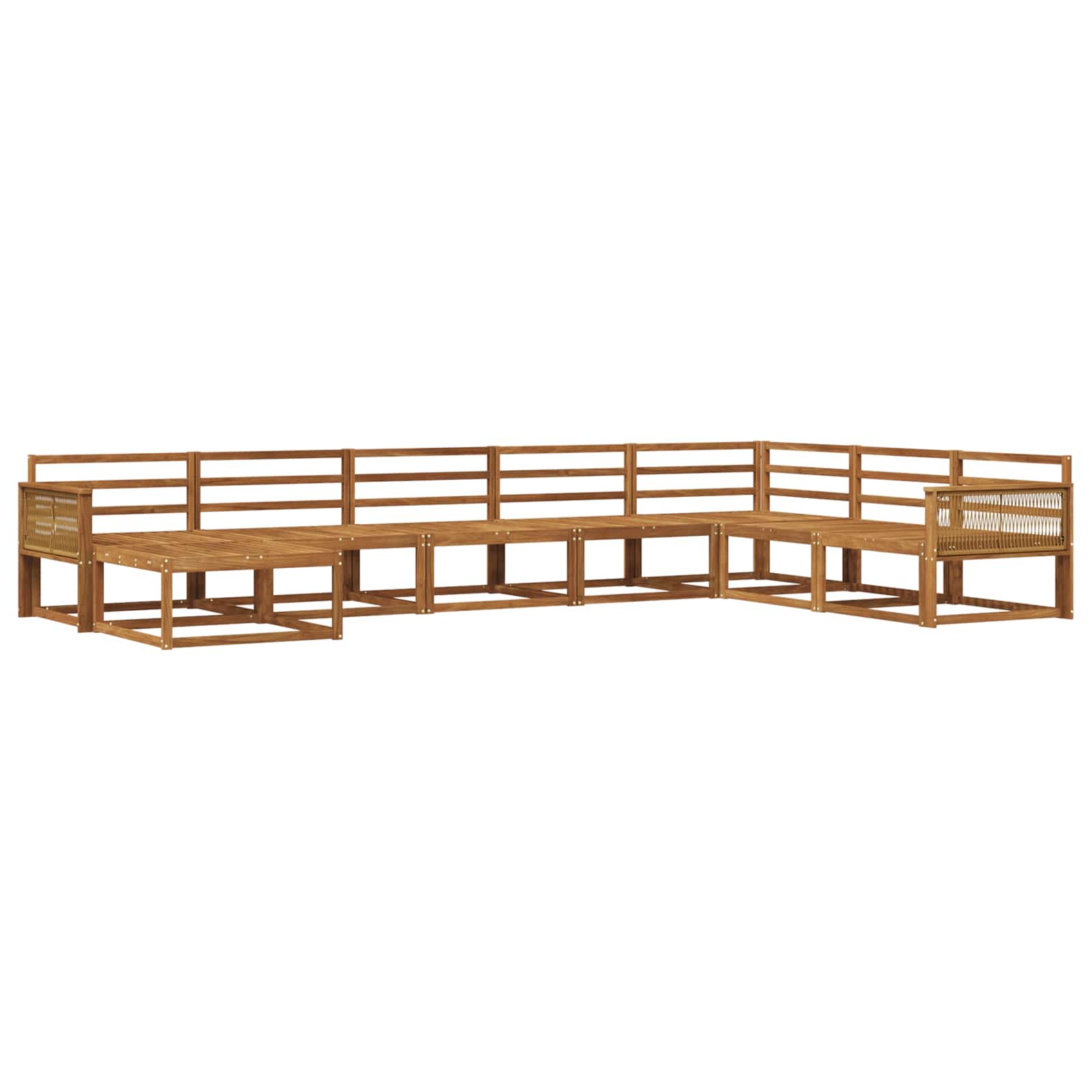 Outdoor-Sofagarnitur 8 pcs Natur Massivholz Akazie