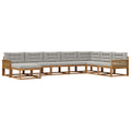 Outdoor-Sofagarnitur mit Kissen 8 pcs Natürlich und Hellgrau