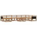 Outdoor-Sofagarnitur 9 pcs Natur Massivholz Akazie