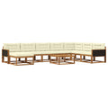 Outdoor-Sofagarnitur mit Kissen 9 pcs Massivholz Akazie