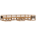 Outdoor-Sofagarnitur 9 pcs Natur Massivholz Akazie
