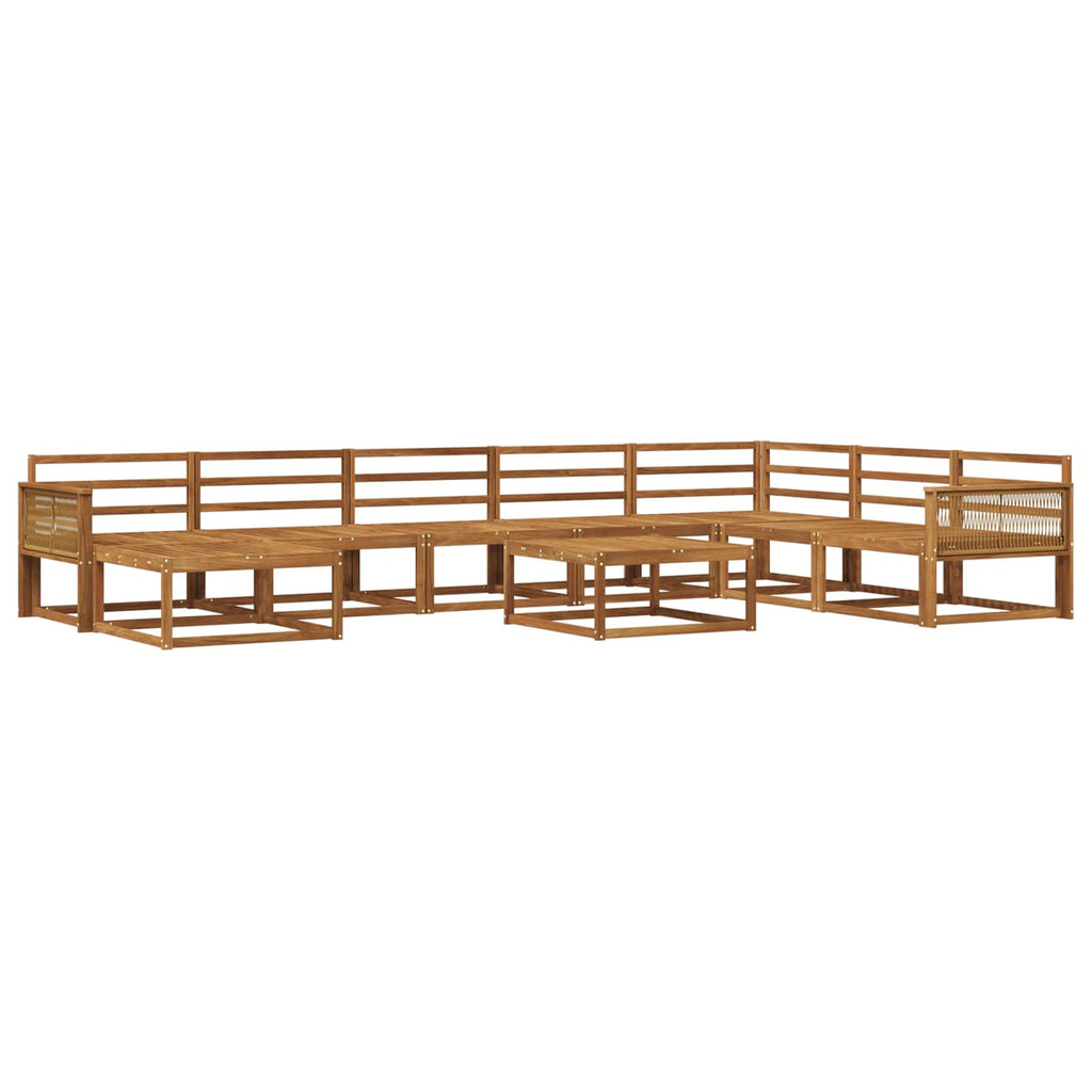 Outdoor-Sofagarnitur 9 pcs Natur Massivholz Akazie