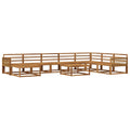 Outdoor-Sofagarnitur 9 pcs Natur Massivholz Akazie