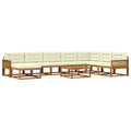 Outdoor-Sofagarnitur 9 pcs Natur und Creme